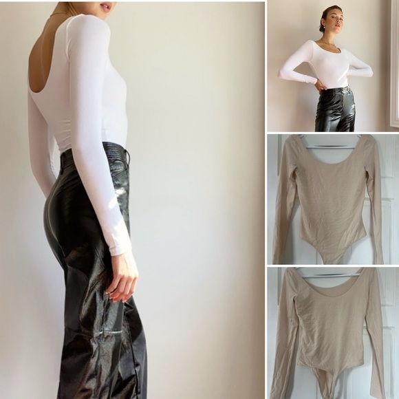 Aritzia Wilfred Cream Sonnet Bodysuit - Picture 1 of 6